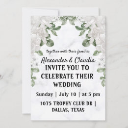 Minimaliste Moderne Simple Mariage Invitations