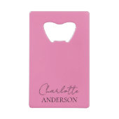 Minimaliste Monogramme élégant Nom Rose (Devant)