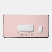 Minimaliste Monogramme Simple Nom Rose Pâle (Clavier et souris)