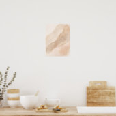 Minimaliste Neutre Abstrait Affiche d'Art Mural – (Cuisine)