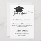 minimaliste noir & blanc merci diplôme (Dos)