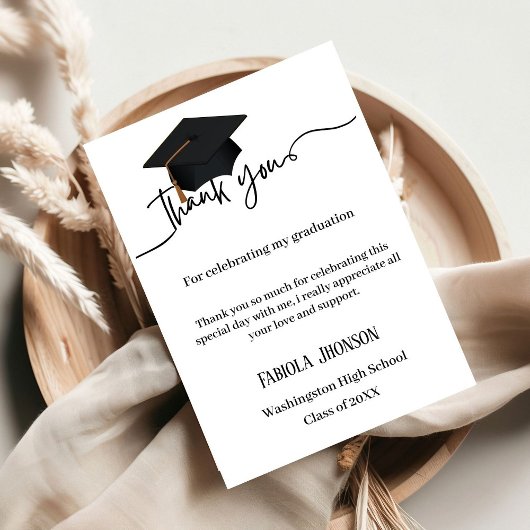 minimaliste noir & blanc merci diplôme