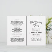 Minimaliste - Noir & Blanc - Programme de Mariage (Debout devant)