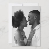 Minimaliste Noir et Blanc Save the Date Simple (Devant)