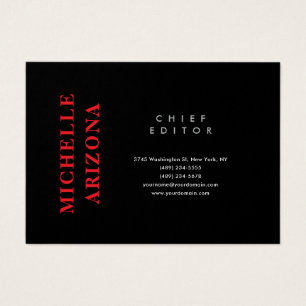 Minimaliste Noir Rouge & Blanc Moderne Professionn