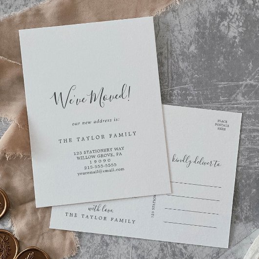 Minimaliste Nous avons déplacé une carte postale i