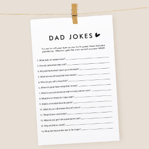 Minimaliste papa plaisante Baby shower cartes de j