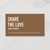 Minimaliste Partager La Carte De Référence D'Amour (Devant)