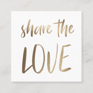 Minimaliste Partager L'Amour   Carte de fidélité