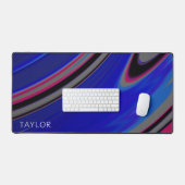 Minimaliste personnalisé Abstrait bleu fractal (Clavier et souris)