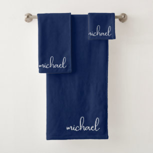 Minimaliste personnalisé bleu marine