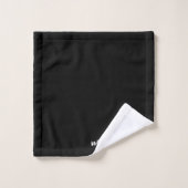 Minimaliste Personnalisé Noir (Gant de toilette)