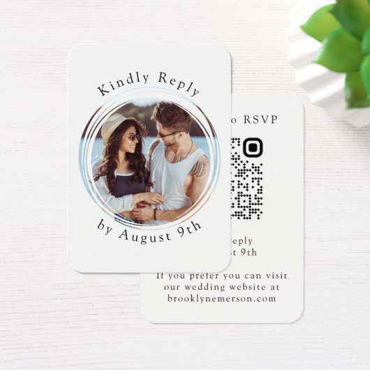 Minimaliste photo QR Code Balayer moi vers RSVP (Bureau)