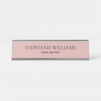 Minimaliste Plaque de Bureau Rose Poussiéreuse Per