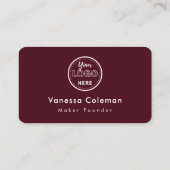 Minimaliste professionnel Carte de visite Bourgogn (Dos)