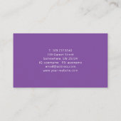 Minimaliste professionnel Carte de visite violet (Dos)