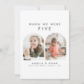 Minimaliste Quand Nous Étions Âge Numéro De Table  (Devant)