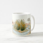Minimaliste Rivière Paysage Mug Wrap Des (Devant droit)