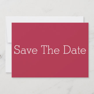 Minimaliste Rouge Carte de sauvegarde de date