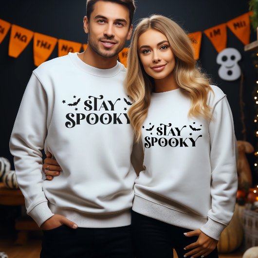 Minimaliste Séjour Éffrayant Halloween Sweatshirt