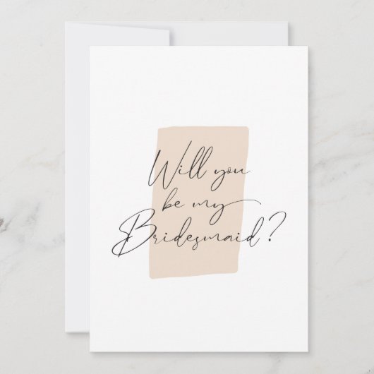 Minimaliste Serez-Vous Ma Carte De Propositions D' (Devant)