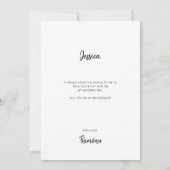 Minimaliste Serez-Vous Ma Carte De Propositions D' (Dos)