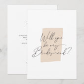 Minimaliste Serez-Vous Ma Carte De Propositions D' (Devant / Derrière)