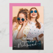 Minimaliste Serez-vous mon carte photo d'honneur (Devant / Derrière)