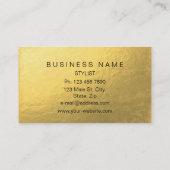 Minimaliste Shiny Gold Python Vip Carte de visite (Dos)