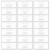 Minimaliste simple Étiquettes de adresse d'invités (Devant)