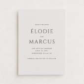 Minimaliste Typographie Gras Moderne Carte de Date