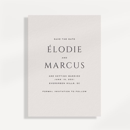 Minimaliste Typographie Gras Moderne Carte de Date
