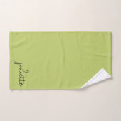 Minimaliste Wasabi Vert Personnalisé (Serviette à main)