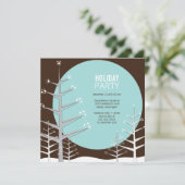 Minimaliste Winter Wonderland Fête Invitation (Debout devant)