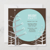 Minimaliste Winter Wonderland Fête Invitation (Devant)