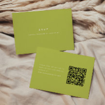 Minimalistic Bright Green Wedding RSVP QR Code