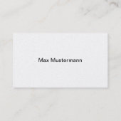Minimalistic business card, platinum visitekaartje (Achterkant)