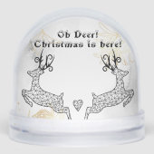 Minimalistic Christmas Reindeers Black White Decor (Avant)