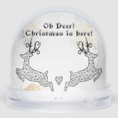 Minimalistic Christmas Reindeers Black White Decor (Arrière)