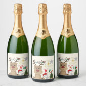 Minimalistic Christmas  Sparkling Wijnetiket (Flessen)