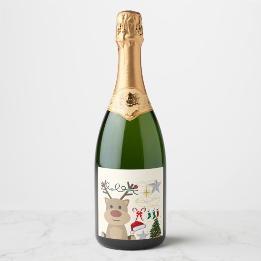 Minimalistic Christmas  Sparkling Wijnetiket (Voorkant)