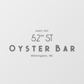 Minimalistic Deco Style | Gray  Raamsticker (Vel)