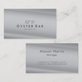 Minimalistic Deco Style | Silver Pearl Visitekaartje (Voorkant / Achterkant)