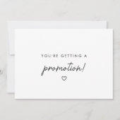 Minimalistic "Getting A Promotion" Baby Pregnancy Aankondiging (Voorkant)