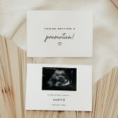 Minimalistic "Getting A Promotion" Baby Pregnancy Aankondiging