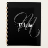 Minimalistic modern monogram initial name planner (Voorkant)