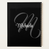 Minimalistic modern monogram initial name planner (Achterkant)