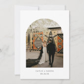 Minimalistic Modern Photo Arch Wedding Bedankkaart (Voorkant)