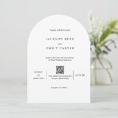 Minimalistic Modern Wedding Invitation Card (Debout devant)