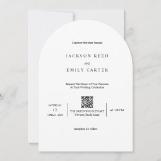 Minimalistic Modern Wedding Invitation Card Kaart